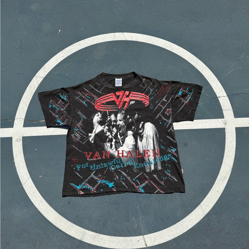 Vintage Wild Oats 🏷️ 1991 Van Halen Tshirt.